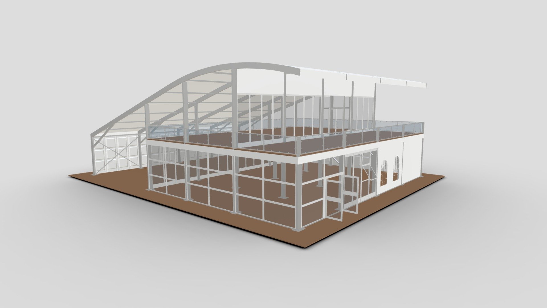 T: 0086-756-6250688 
F: 0086-756-5311018 
E: liri@liri-tents.com 
W: http://en.liri-tents.com http://www.liri-structure.com/ - Half Dome Two Story Tent - 3D model by LiriTent 3d model