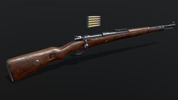 Karabiner 98k world, rifle, ww2, german, mauser, firearm, combat, battle, kar, weapon, pbr, gun, war, ue5