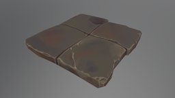 Stone Tile floor, unlit, handpaintedtexture, handpainted, stylized, handpainted-lowpoly, environment