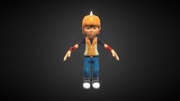 Boboboy standar fanart, 3dcoat, fanart3d, character, blender, lowpoly, cinema4d, 3dmodel, boboboy
