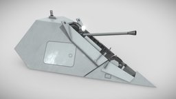 Bofors 57/70 Mark 3  stealth missile, defense, dynamics, naval, launcher, weaponry, defence, substancepainter, substance, gun