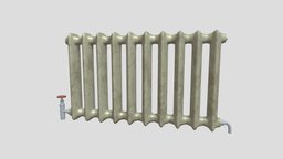 Old Radiator winter, heat, heater, vintage, retro, worn, component, equipment, diy, dirty, radiator, old, coupe, turn, warm, messy, fix, maintenance, poly, house, interior