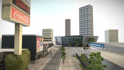 Staples Center, Los Angeles CA (low-poly scene) scene, skate, skateboarding, county, los, la, ready, diorama, angeles, game-ready, california, convention, losangeles, game-asset, hollywood, streets, los-angeles, street-scene, city-scene, low-poly, asset, game, lowpoly, low, poly, street, staplescenter, staples-center, convention-center