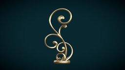 Plant sculpture II plant, flora, fine, decor, exquisite, sculpture, scro