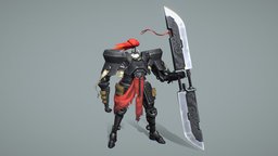 Mecha Knight warrior, mechanical, cnc, 3dart, realtime, mecha, characterart, substancepainter, maya, character, 3d, gameart, hardsurface, gameasset, zbrush, robot, knight