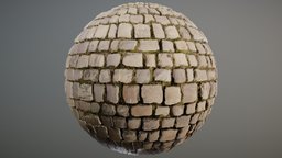 Cobblestone PBR Texture archviz, rocks, floor, stones, tiling, pavement, cobblestone, seamless, cobbles, pbr, street