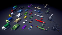 APRIL 2022: Arcade Ultimate Pack vehicles, f1, pack, tank, low-poly, military, racing