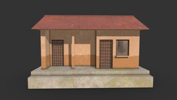 Rangers Hut small, concrete, mountain, cabin, ranger, hut, old, weathered, house