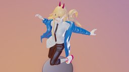 POWER power, figure, figurine, anime3d, anime-character, character, chainsaw-man, power-chainsaw-man, noai