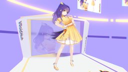 VRM/VRChat model : 三青鳿琬 Sanqing vrchat, vtuber, vroid, vrm, vtuber-commission