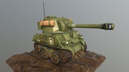 Chubby Tank world, cute, chibi, tracks, track, ww2, army, mud, turret, cartoony, wwii, new, sherman, tank, chubby, game-ready, toons, buy, deform, worldwar2, game-asset, purchase, game-model, cartoonstyle, superdeform, game, vehicle, military, animation, animated, gun, war