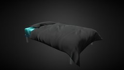 simple bed bed, bedroom, cloth, quilt