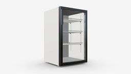Beverage Cooler Medium drink, food, empty, cafe, shelf, cooler, medium, beverage, fresh, retail, refrigerator, fridge, cold, products, freeze, 3d, pbr, shop, electric