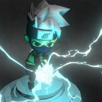 Hatake Kakashi chibi, naruto, lightning, kakashi, hatake, anime