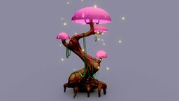 MagicTree tree, magictree, substancepainter, handpainted, blender, stylized, magic, magicmashroom