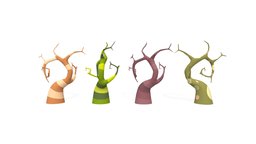 Toon Tree 02 kit, tree, toon, set, cartoony, adventure, collection, stylised, toony, nature, cartoon, game, lowpoly, gameart, gameasset, plane, stylized, fantasy, modular, gameready, environment