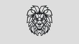Liohead decor panel, lionhead, decor, lion, abstract-art, abstract3d, decoration, abstract