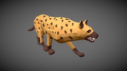 Hyena Combat Walk elephant, bear, forest, tiger, africa, animals, wild, mammal, fox, boar, african, zoo, safari, lion, hyena, wildlife, cartoon, lowpoly, animal