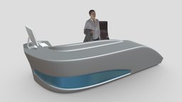 Reception Desk office, desk, table, reception, chair
