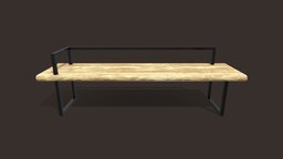 Waiting Bench wooden, bench, garden, outdoor, parkbench, woodenbench, waiting-bench, mdgraphiclab, waitingbench