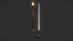 Norse Sword viking, iron, norse, patreon, patron, 3d, 3dsmax, texture, sword, sea