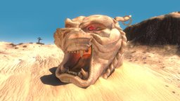 Cave of wonders landscape, tiger, desert, disney, aladdin, persian, jafar, cartoon, 3d, zbrush, sculpture, construction, evil