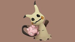 Pokémon: Mimikyu fanart, cute, pokemon, pokemonsunmoon, alola, mimikyu, substancepainter, blender, 3dpainter, pokedoll, noai
