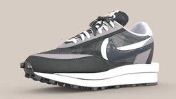 Nike Sacai LD Waffle Black one, style, leather, white, fashion, foot, classic, shoes, nike, footwear, casual, suede, waffle, running, ld, apparel, character, sport, clothing, sacai