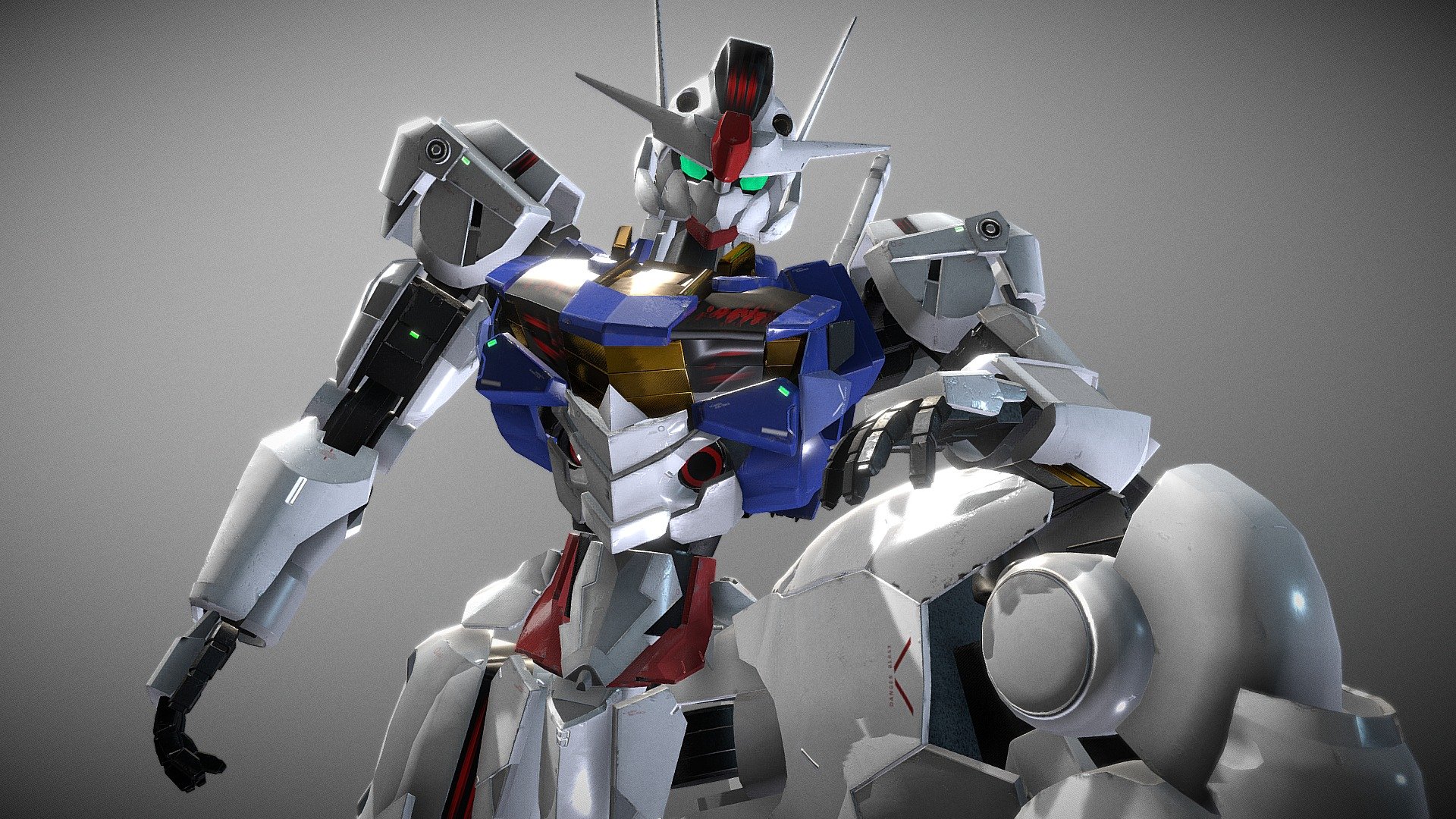 https://www.youtube.com/watch?v=E-iN57WaFQM - XVX-016 Gundam Aerial ガンダムエアリアル - 3D model by BirdofCinder 3d model