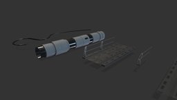 SciFi Runway Modules pipe, set, wire, realistic, railing, modules, runway, environment-assets, setdressing, pbr, gameart, scifi, starwars, sci-fi, futuristic, modular, environment