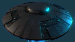 UFO (Animated) spacecraft, ufo, futuristic-vehicle, alienship, flying-saucer, vehicle, sci-fi, fantasy, ufo-alien-space-ship