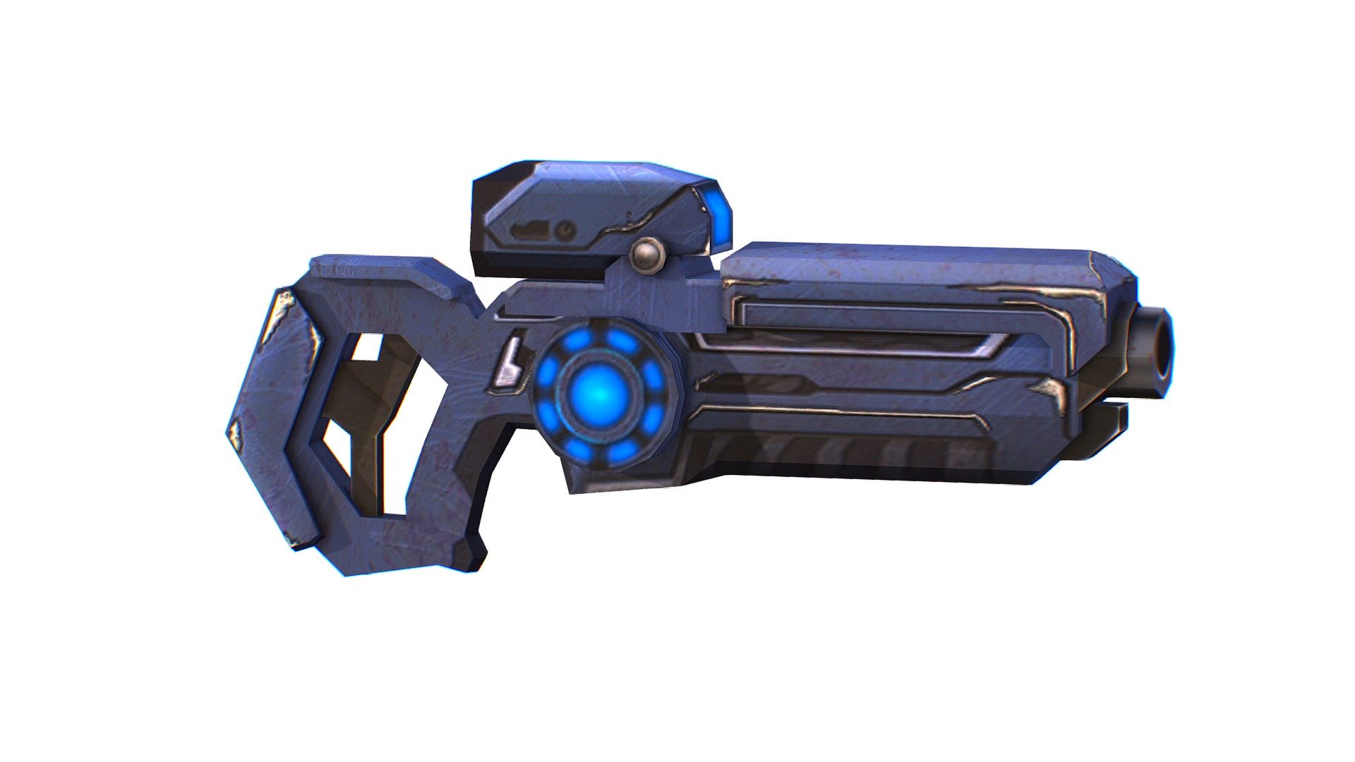 LowPoly Sci-Fi Сartoon Assault Rifle Future - 3dsMax and Maya file included 3d model