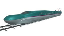 High-Speed Train train, rail, locomotive, japan, wagon, speed, china, bullet, railway, fast, trunk, passenger, jr, lines, e5, honshu, highspeed, high-speed, shinkansen, rail-car, 3dsmax