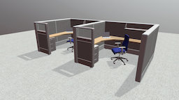 Office Partition office, computer, desk, partition, chair