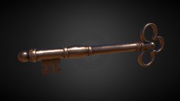 Bronze Key bronze, key, old, substancepainter, substance, 3dsmax, pbr, highpoly