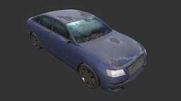 Sedan Weathering Test abandoned, sedan, saloon, rusted, ruined, faded, vehicle, car