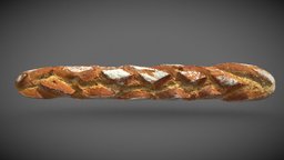 French Baguette scan " La Rustique" france, paris, quad, food, french, bake, store, bread, boulangerie, bakery, baguette, boulanger, cheap, photogrammetry, asset, pbr, low, poly, scan, shop, gameready