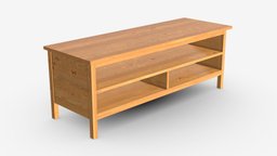 TV stand with shelves room, modern, style, tv, shelf, floor, furniture, table, television, living, cabinet, contemporary, 3d, pbr, design, house, home, wood, interior