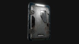 Sci-fi Door b3d, sas, science-fiction, fourniture, architecture, low-poly, pbr, scifi, sci-fi, futuristic, gameasset, door