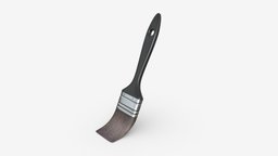 Painting brush regular 04 paint, painting, color, brush, tool, renovation, paintbrush, painter, 3d, pbr, design, house, decoration, construction, wall