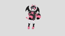 Andou V4 horns, demon, pink, imp, vrc, vtuber