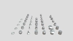 Assorted Kitbash Machine/Gadget Cylinders 1 gadget, cylinder, parts, machine, part, kitbash, kitbashing, sci-fi