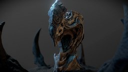 Nestling sculptgl, render, character, lowpoly, conceptart, design, creature, zbrush, fantasy