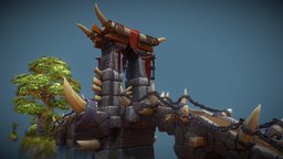 Orc Bridge diffuse, diffuse-only, handpainted, hand-painted