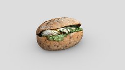 Egg Sandwich food, egg, sandwich, midpoly, photoscan, photogrammetry