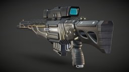 thermite charged sniper rifle rifle, future, sniper, game-ready, sniper-rifle, game-asset, futuristic-weapon, thermite, weapon, low-poly, lowpoly, scifi, sci-fi, futuristic, gameasset, gun, gameready