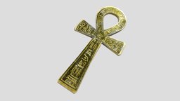 Ankh egypt, capstone, masters, ankh, uf, substancepainter, substance, maya, gold