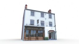 Old English Pub cafe, london, brick, restaurant, pub, photorealistic, england, realistic, old, english, suburban, townhouse, low-poly-model, game, 3d, texture, model, gameasset, house, city, building, village