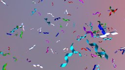 CONFETTI COLOR RAINBOW geometry, xmas, christmas, party, color, holiday, birthday, noel, background, newyear, low-poly-model, confetti, art, decoration