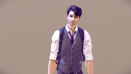 Police-man Low-poly 3D model (Rigged + PBR) police, boy, basemesh, collection, game-ready, policeman, baseship, freedownload, free-download, asset, game, 3d, man, gameasset, free, download, rigged